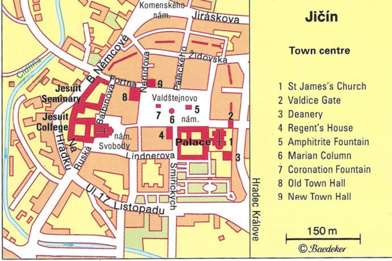 Йичин - карта