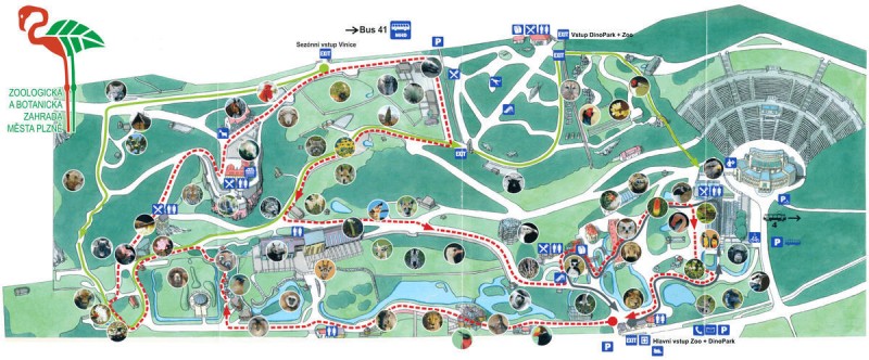 Зоопарк Пльзень карта