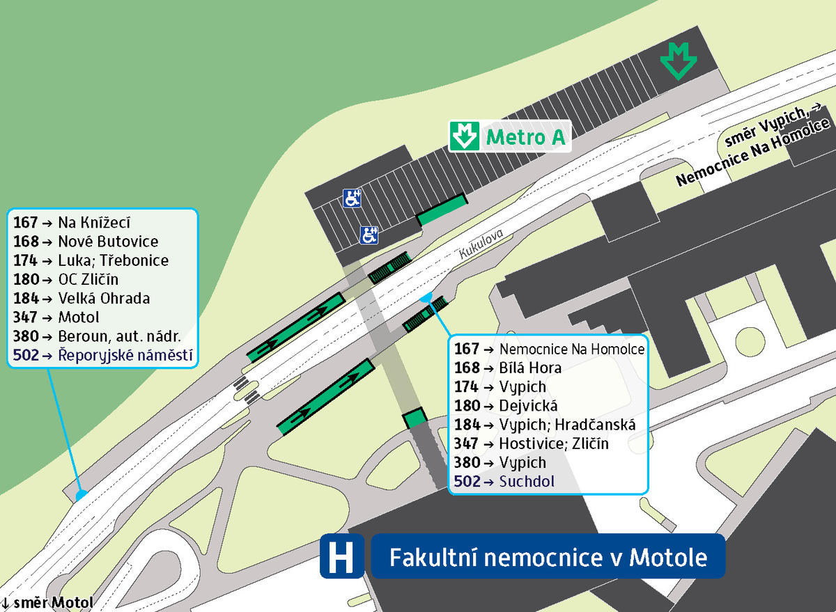 Станция метро Nemocnice Motol
